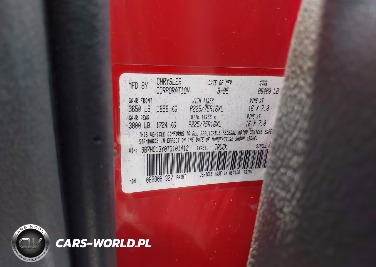 1996 Dodge Ram 1500 VIN:3B7HC13Y0TG101413 - 9