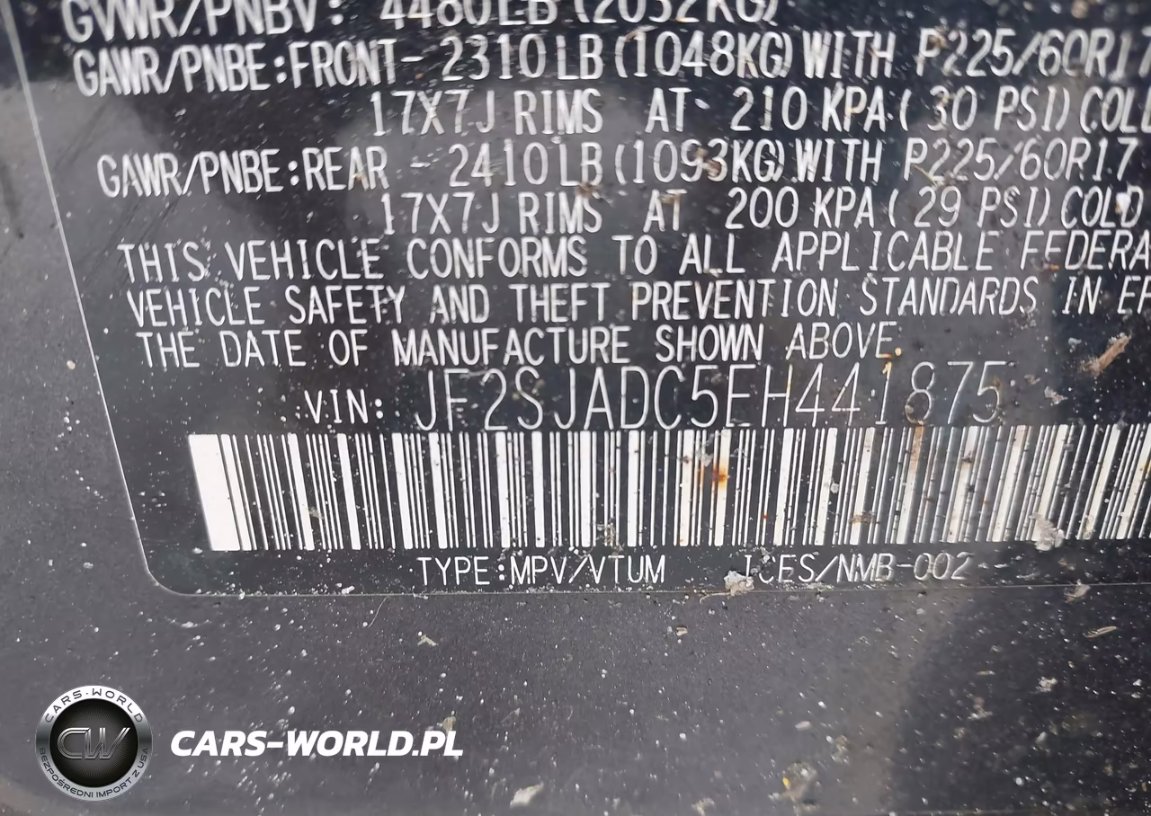 2014 Subaru Forester 2.5I Premium VIN:JF2SJADC5EH441875 - 9
