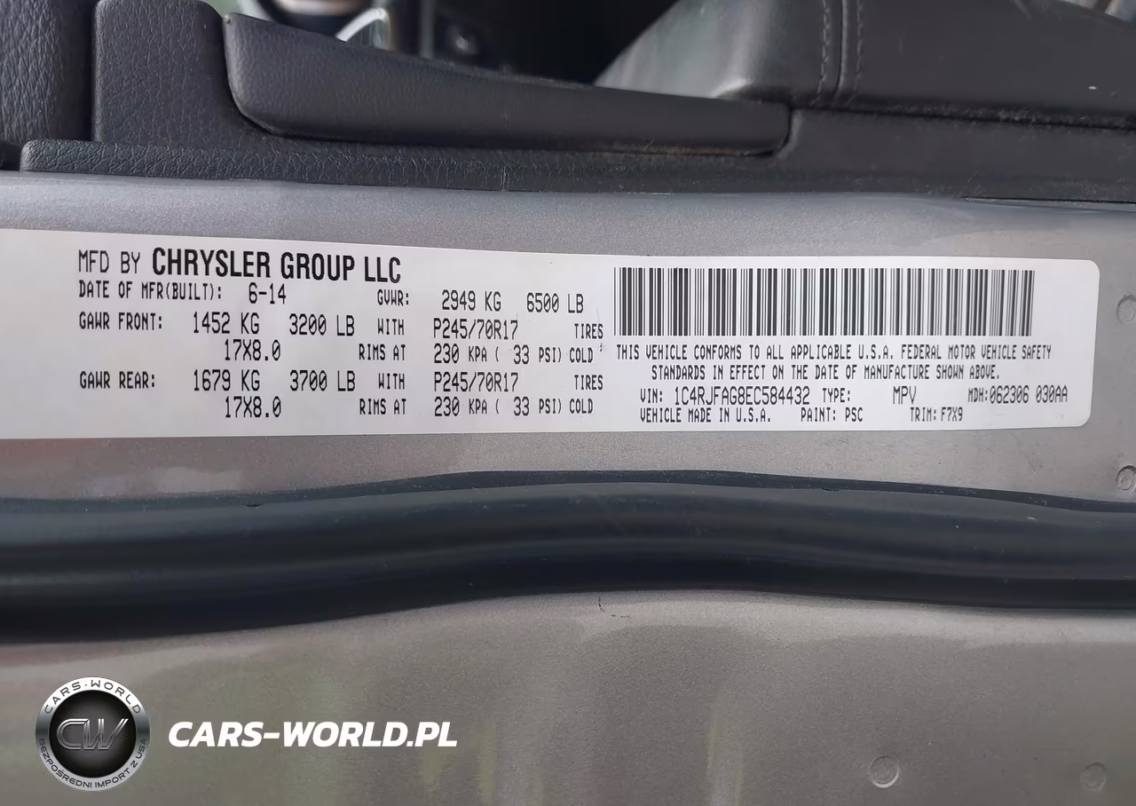 2014 Jeep Grand Cherokee Laredo VIN:1C4RJFAG8EC584432 - 9