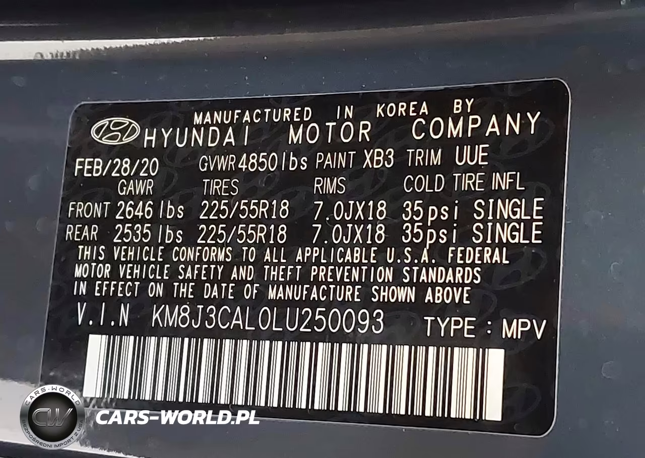 2020 Hyundai Tucson Sel VIN:KM8J3CAL0LU250093 - 9