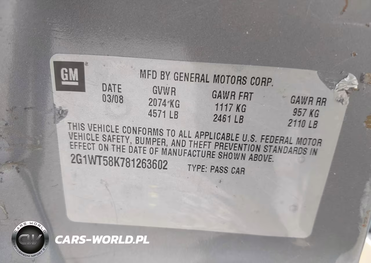 2008 Chevrolet Impala Lt VIN:2G1WT58K781263602 - 9