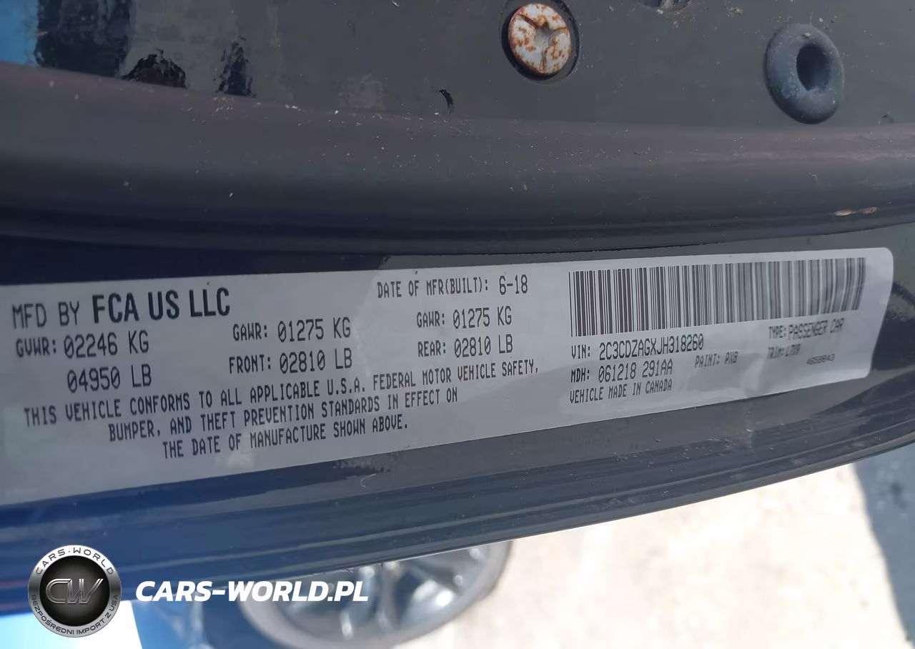 2018 Dodge Challenger Sxt VIN:2C3CDZAGXJH318260 - 9