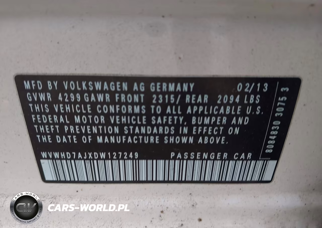 2013 Volkswagen Gti 4-Door VIN:WVWHD7AJXDW127249 - 9