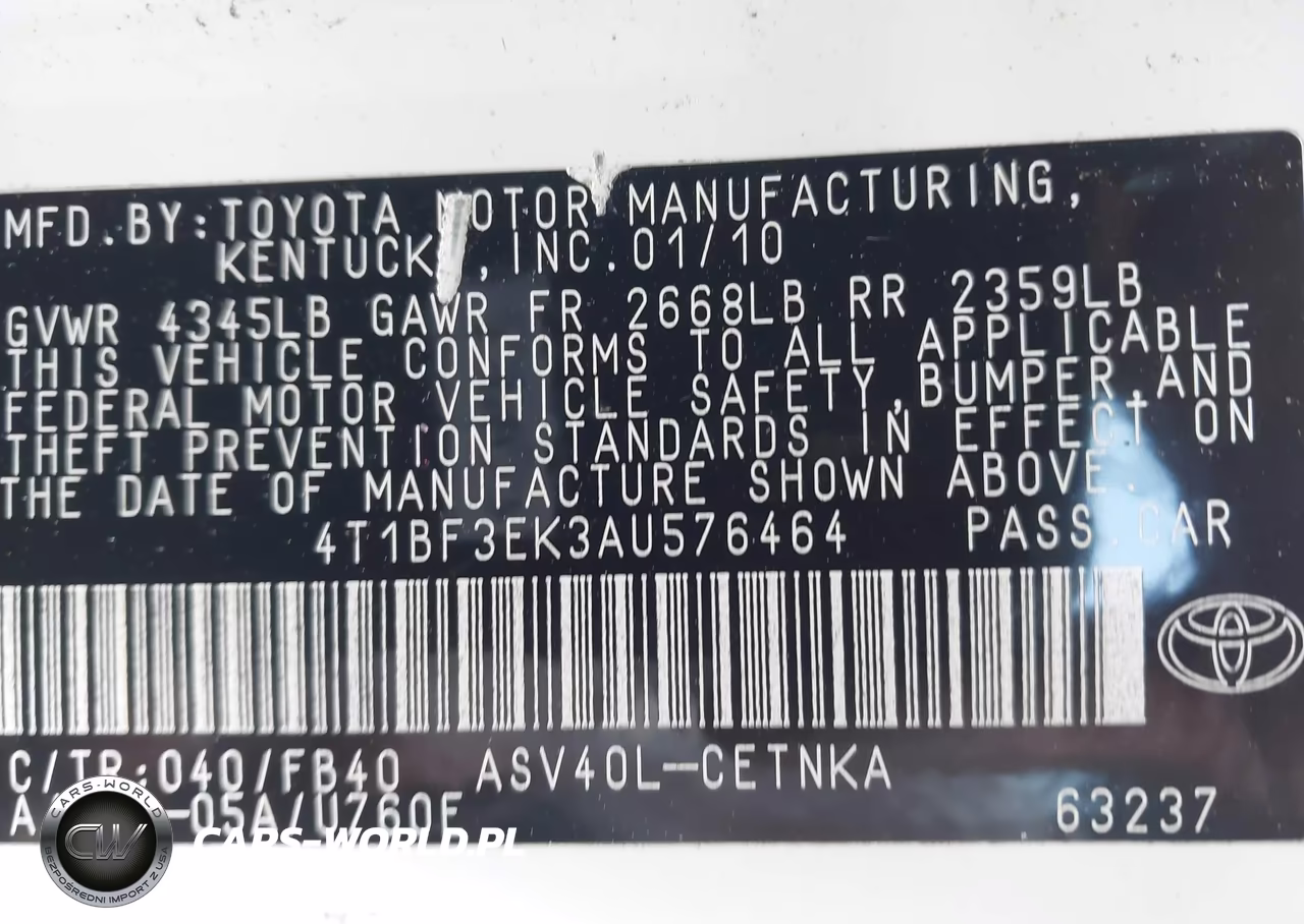 2010 Toyota Camry Le VIN:4T1BF3EK3AU576464 - 9