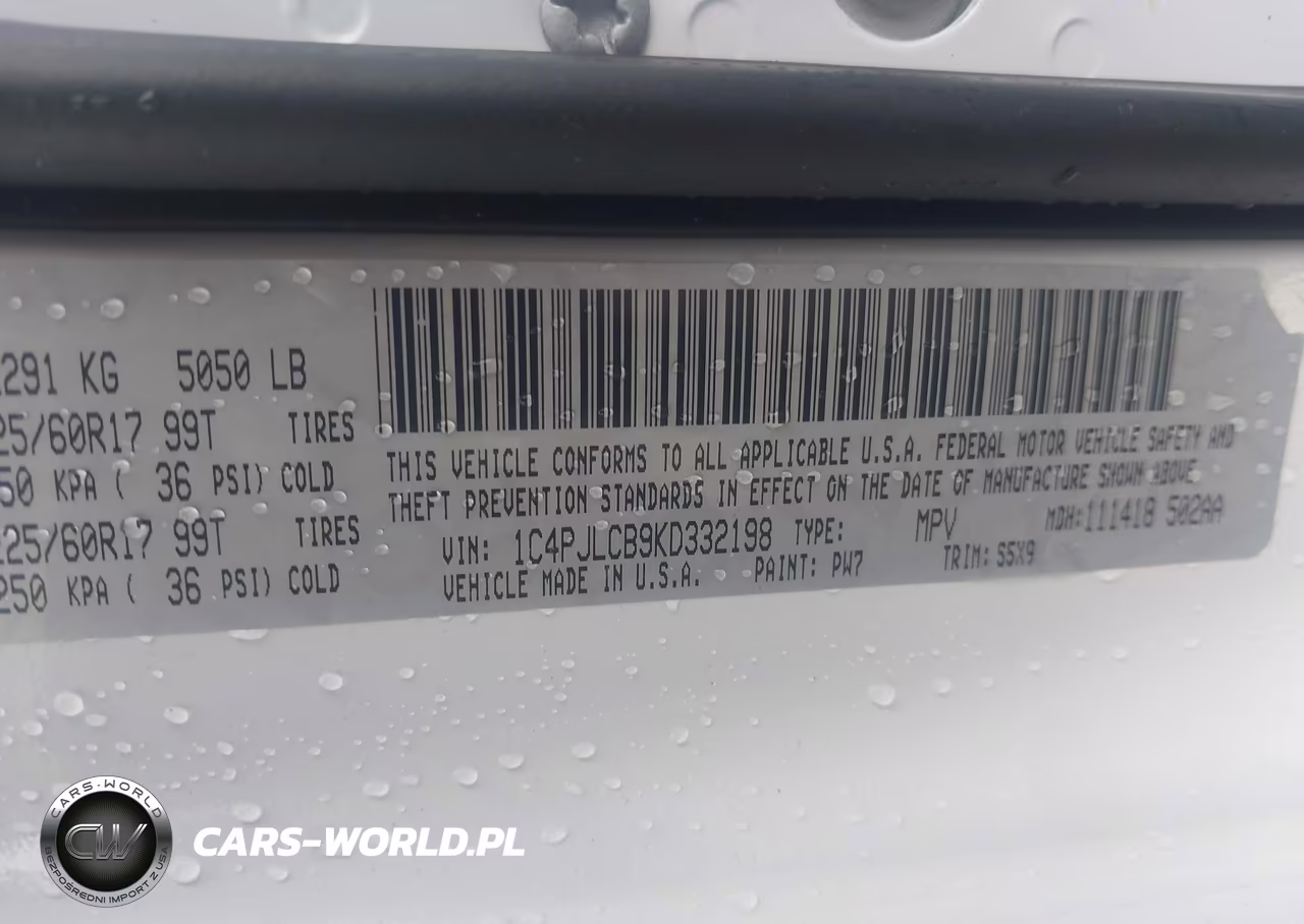 2019 Jeep Cherokee Latitude Fwd VIN:1C4PJLCB9KD332198 - 9