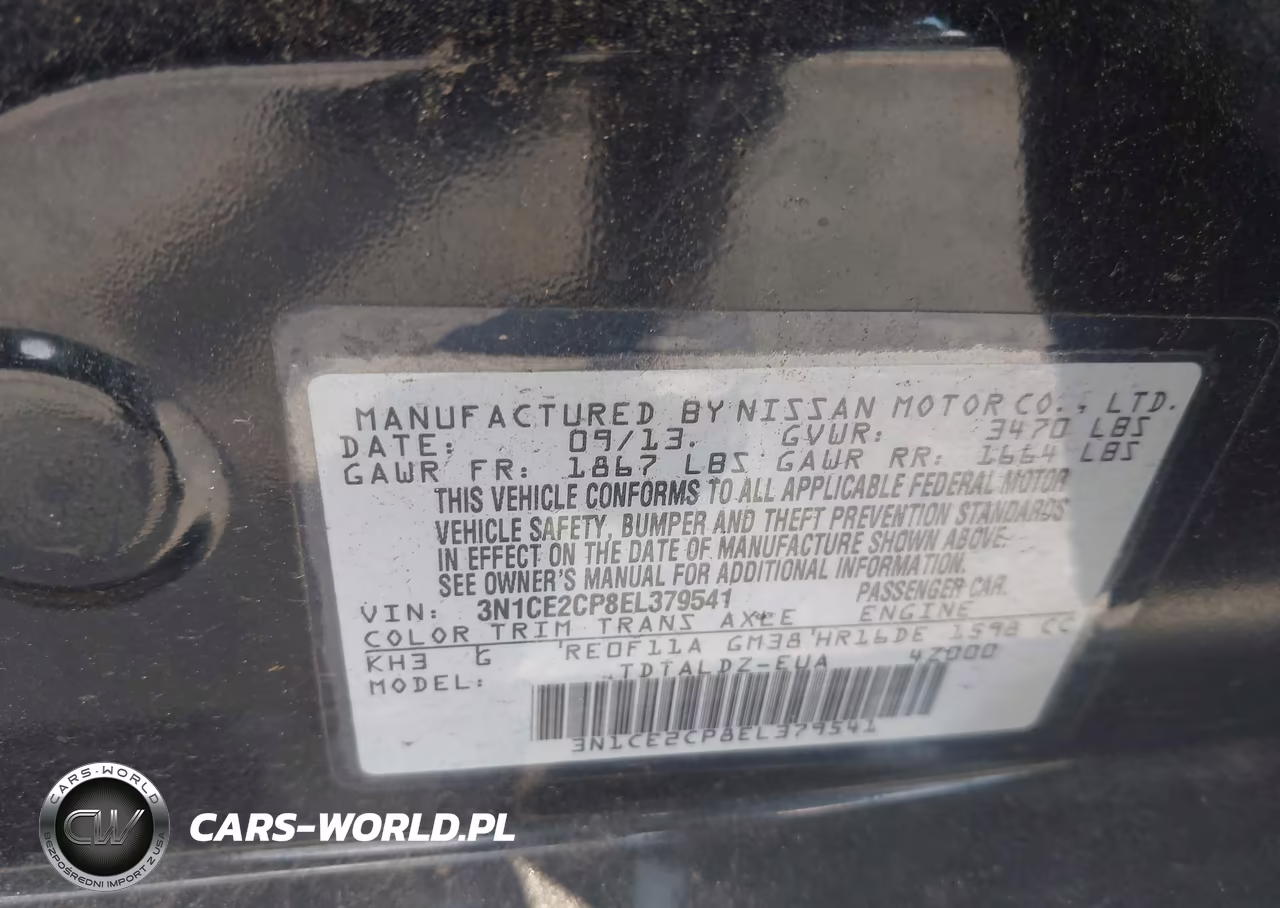 2014 Nissan Versa Note Sv VIN:3N1CE2CP8EL379541 - 9
