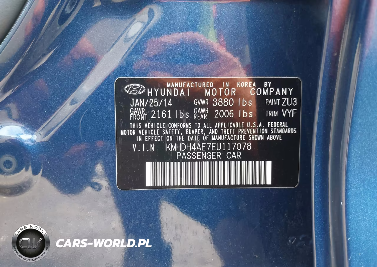 2014 Hyundai Elantra Se VIN:KMHDH4AE7EU117078 - 9