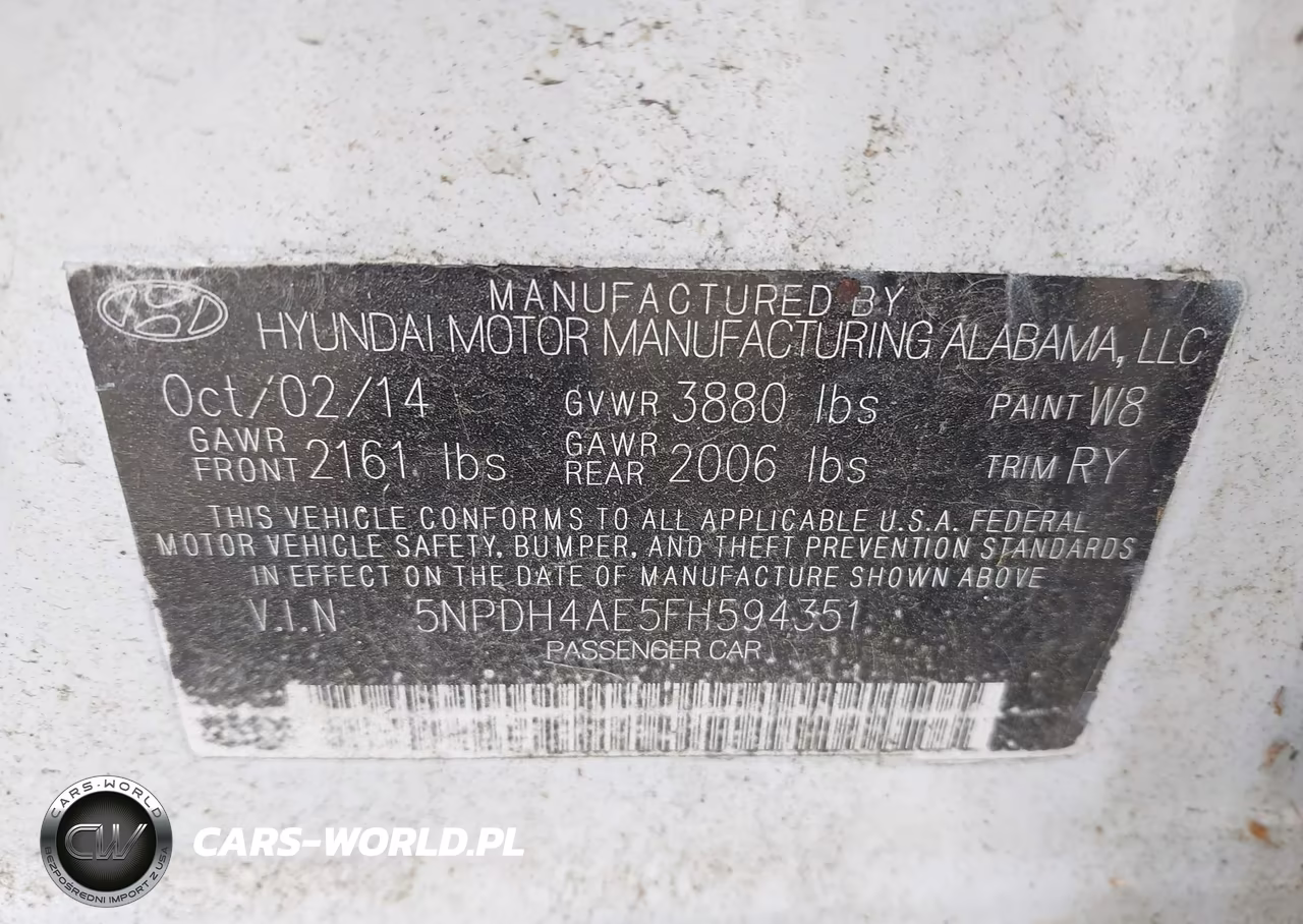 2015 Hyundai Elantra Se VIN:5NPDH4AE5FH594351 - 9