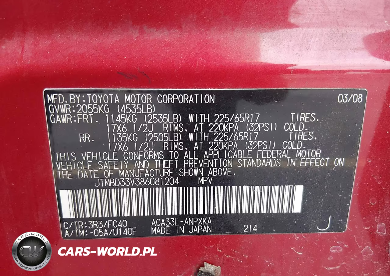 2008 Toyota Rav4 VIN:JTMBD33V386081204 - 9