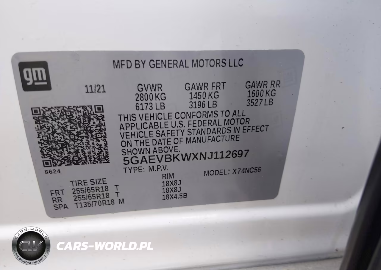 2022 Buick Enclave Awd Premium VIN:5GAEVBKWXNJ112697 - 9