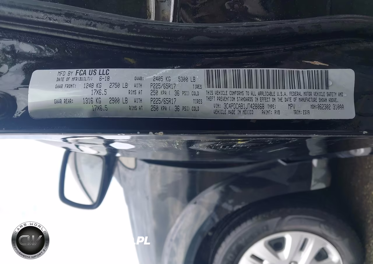 2018 Dodge Journey Se VIN:3C4PDCAB1JT428068 - 9