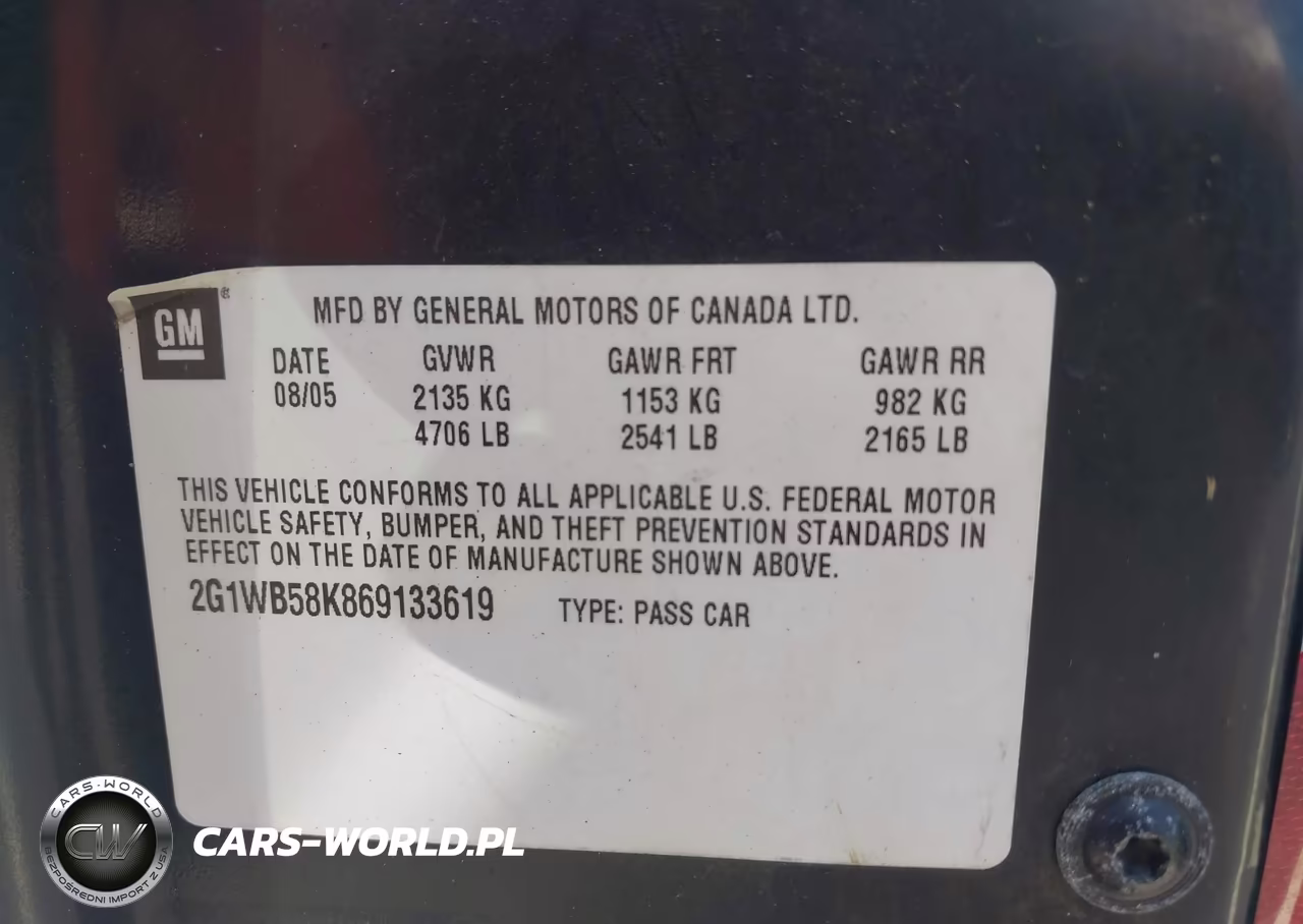 2006 Chevrolet Impala Ls VIN:2G1WB58K869133619 - 9