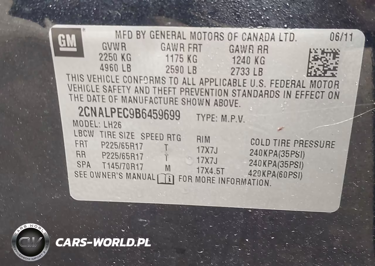 2011 Chevrolet Equinox 2Lt VIN:2CNALPEC9B6459699 - 9