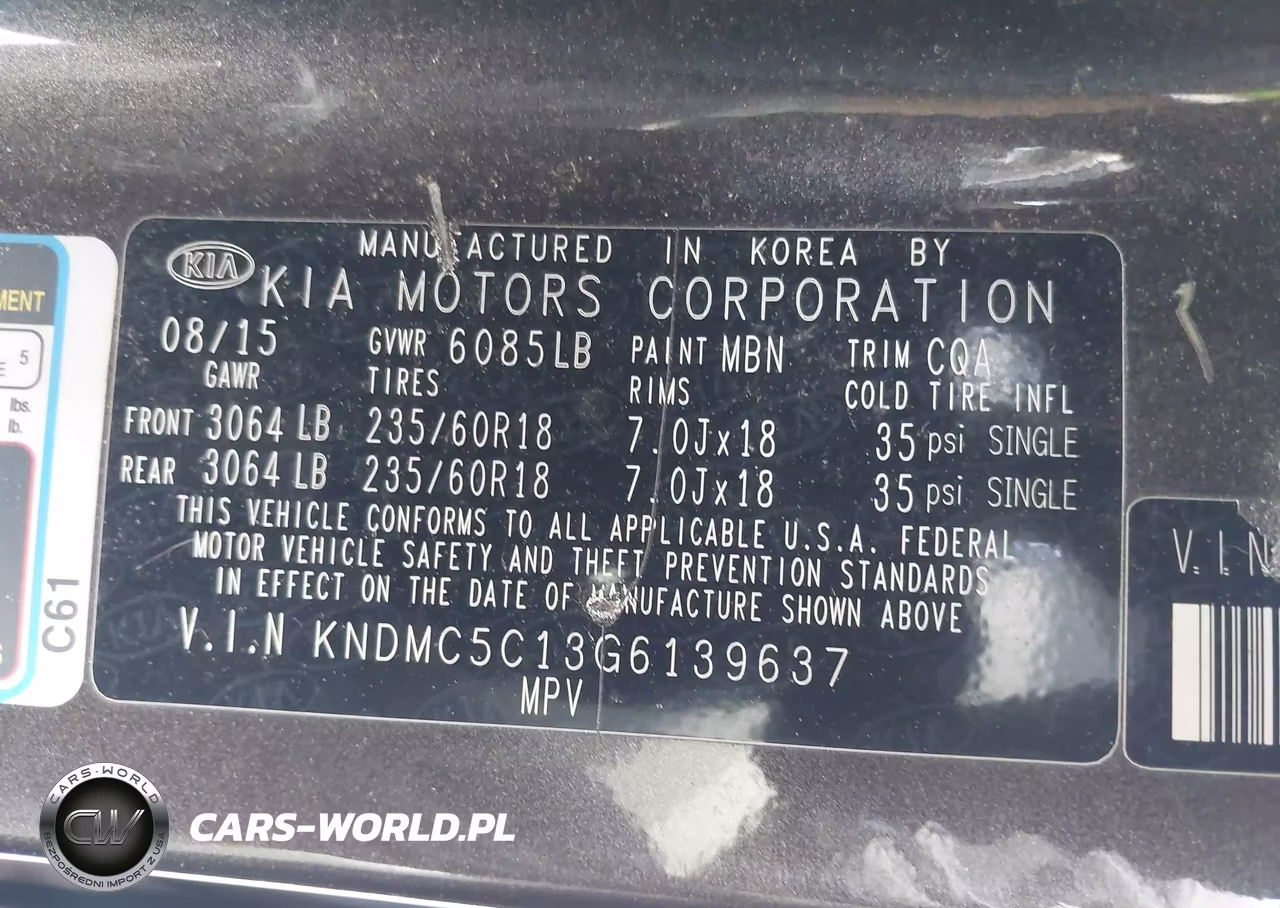 2016 Kia Sedona Sx VIN:KNDMC5C13G6139637 - 9