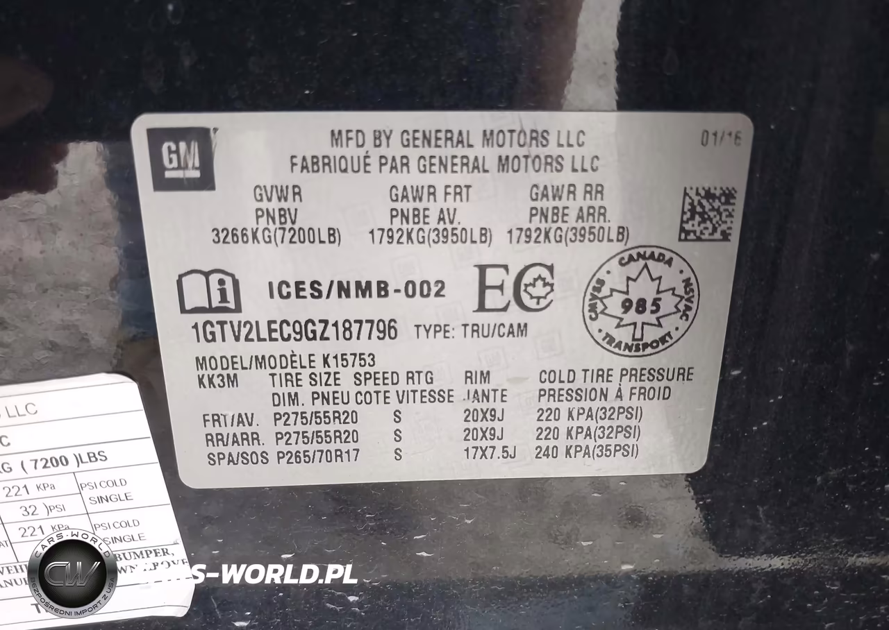 2016 GMC Sierra 1500 VIN:1GTV2LEC9GZ187796 - 9