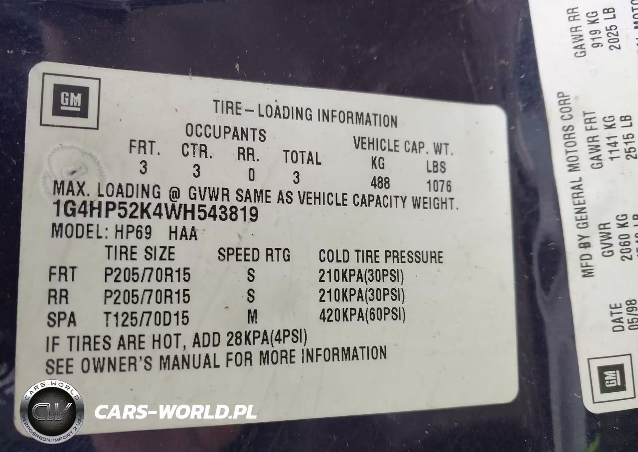 1998 Buick Lesabre Custom VIN:1G4HP52K4WH543819 - 9