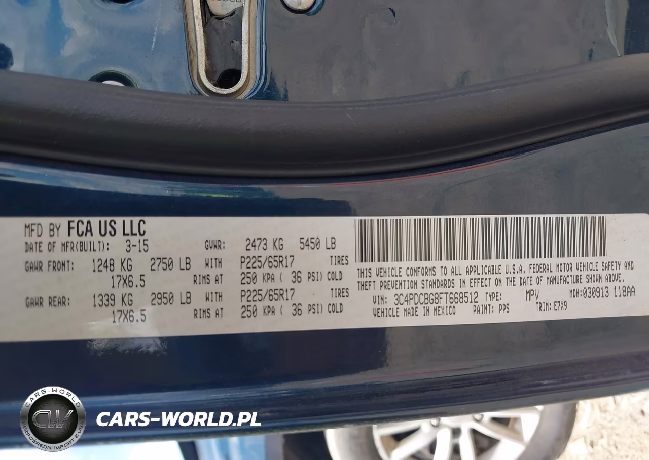 2015 Dodge Journey Sxt VIN:3C4PDCBG8FT668512 - 9