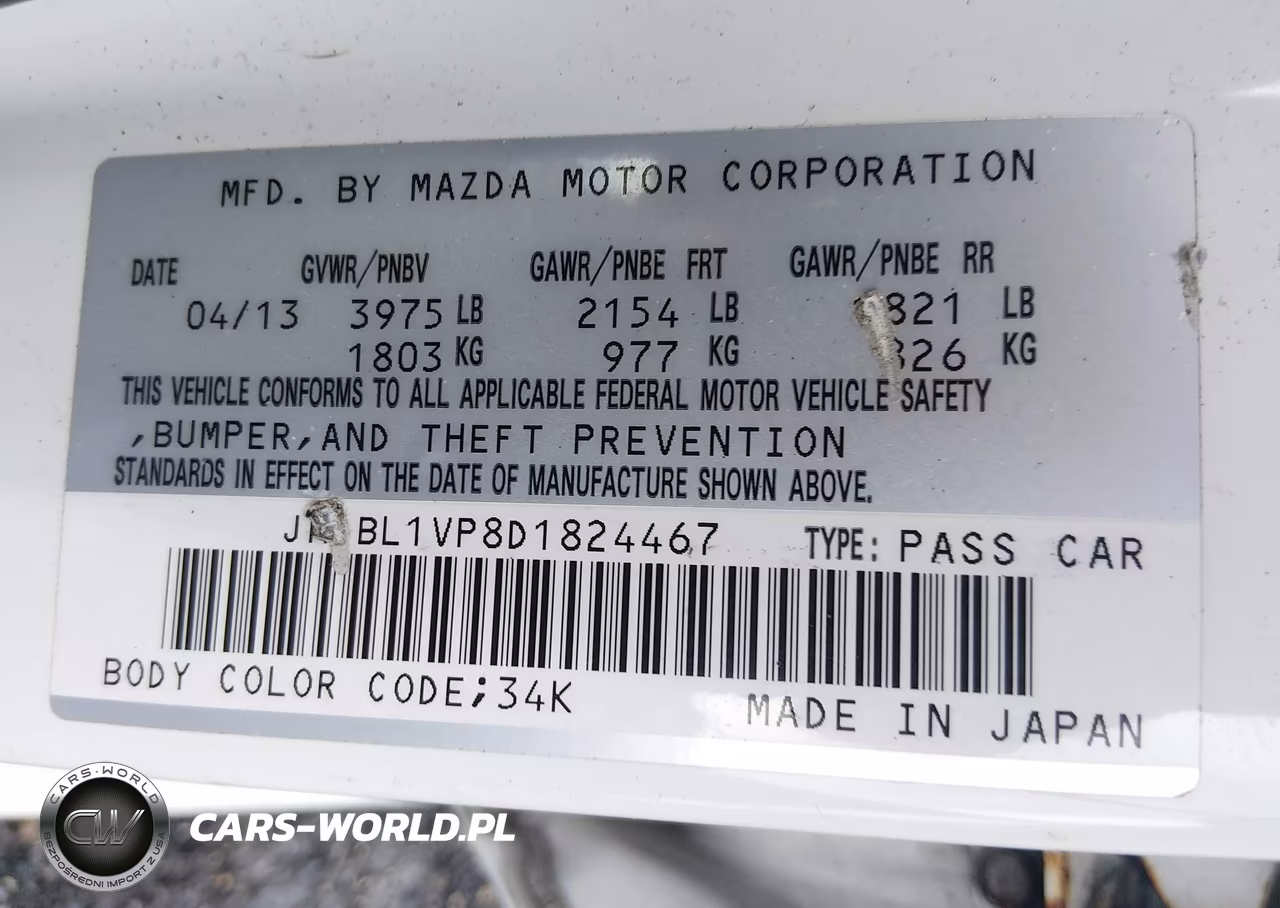 2013 Mazda Mazda3 I Touring VIN:JM1BL1VP8D1824467 - 9