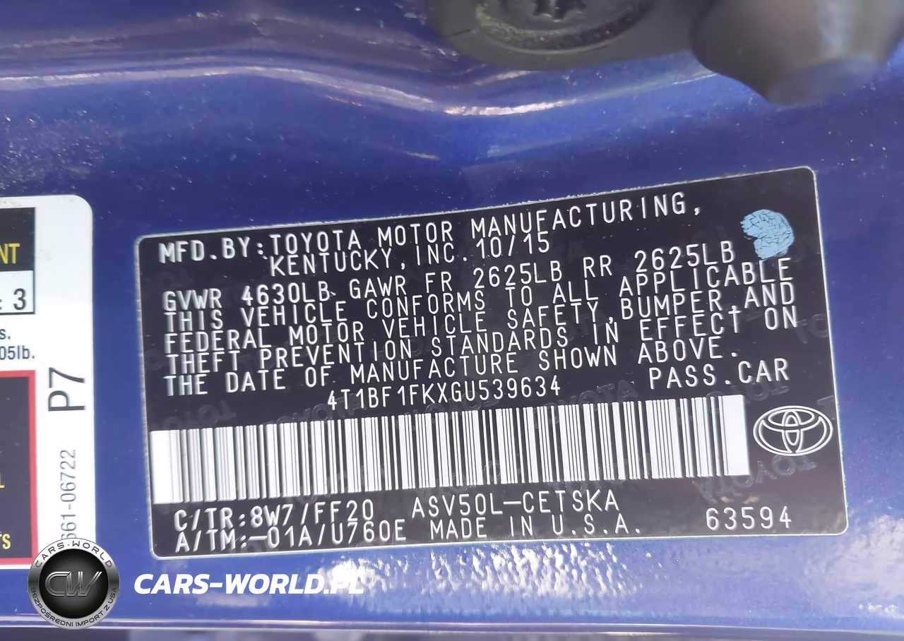 2016 Toyota Camry Se VIN:4T1BF1FKXGU539634 - 9