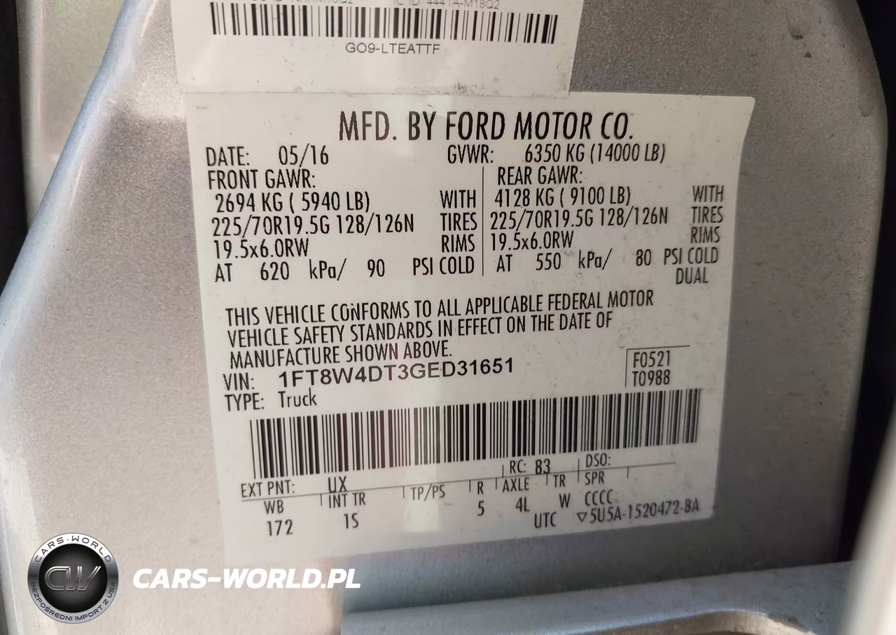 2016 Ford F-450 Xl VIN:1FT8W4DT3GED31651 - 9