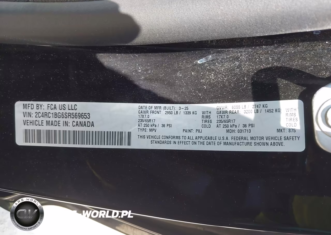2025 Chrysler Pacifica Select VIN:2C4RC1BG6SR569653 - 9
