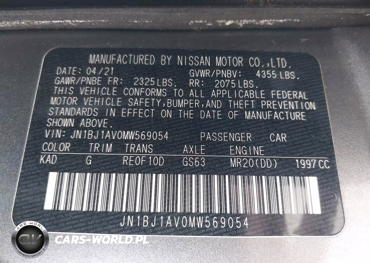 2021 Nissan Rogue Sport S Fwd Xtronic Cvt VIN:JN1BJ1AV0MW569054 - 9