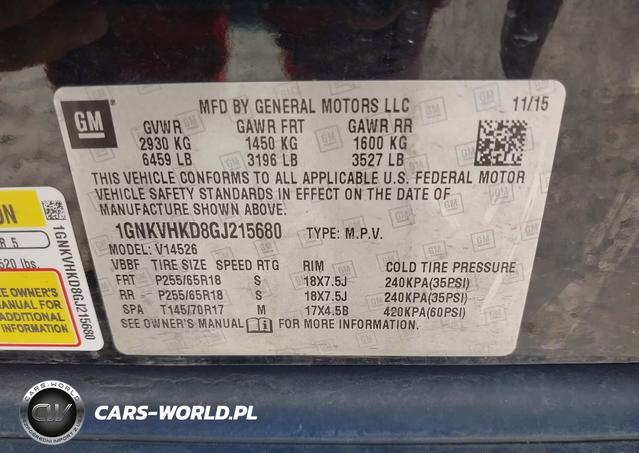 2016 Chevrolet Traverse Lt VIN:1GNKVHKD8GJ215680 - 9