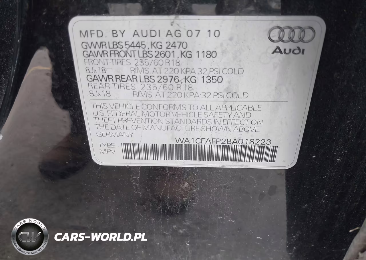 2011 Audi Q5 2.0T Premium VIN:WA1CFAFP2BA018223 - 9