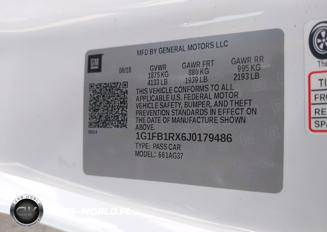 2018 Chevrolet Camaro 1Lt VIN:1G1FB1RX6J0179486 - 9