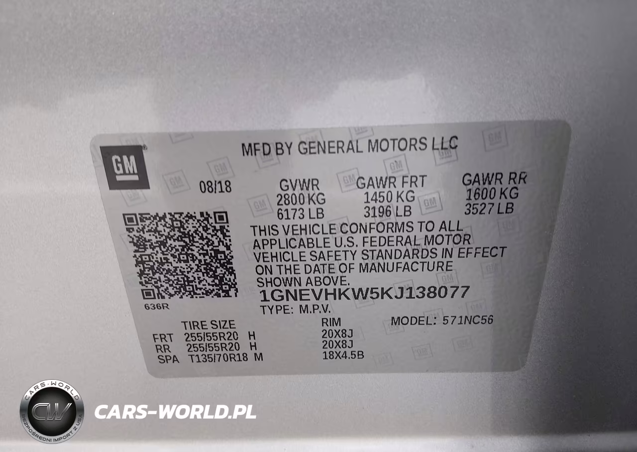 2019 Chevrolet Traverse 3Lt VIN:1GNEVHKW5KJ138077 - 9