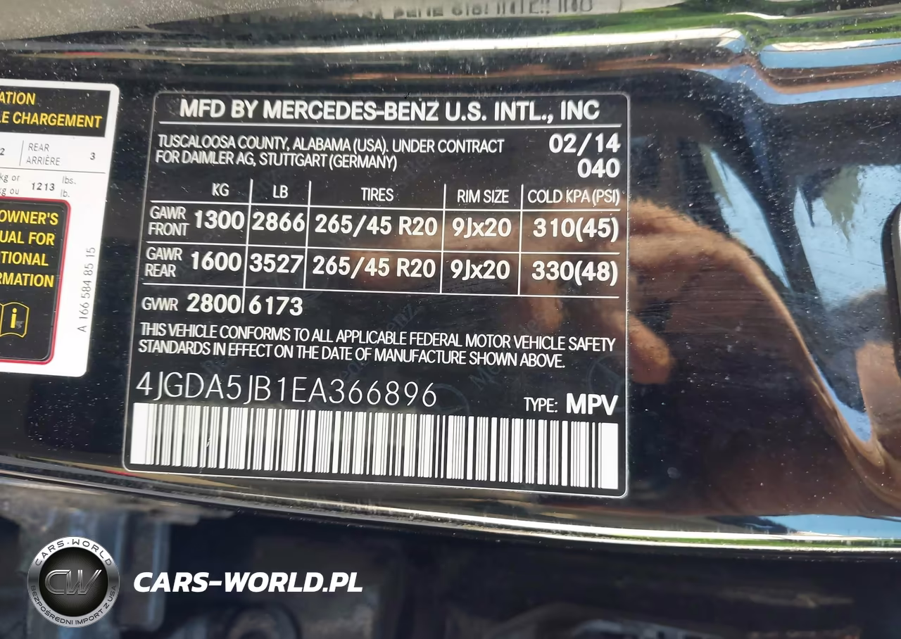 2014 Mercedes-Benz Ml 350 VIN:4JGDA5JB1EA366896 - 9