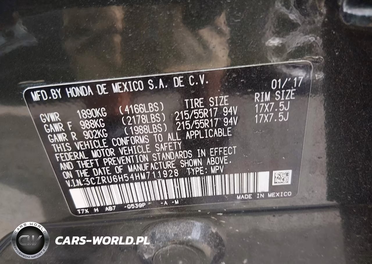 2017 Honda Hr-V Ex VIN:3CZRU6H54HM711928 - 9
