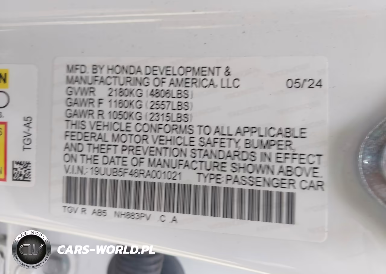 2024 Acura Tlx Technology Package VIN:19UUB5F46RA001021 - 9