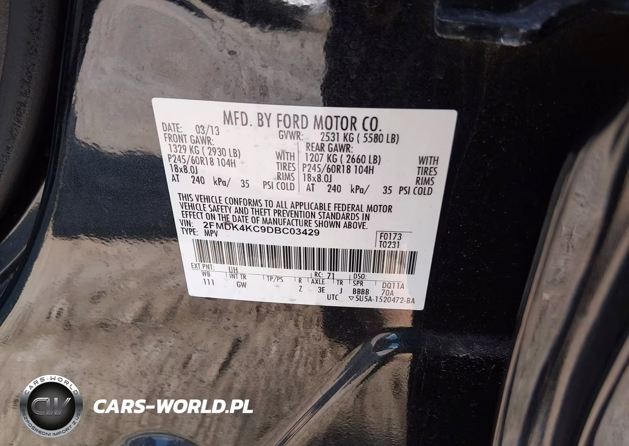 2013 Ford Edge Limited VIN:2FMDK4KC9DBC03429 - 9
