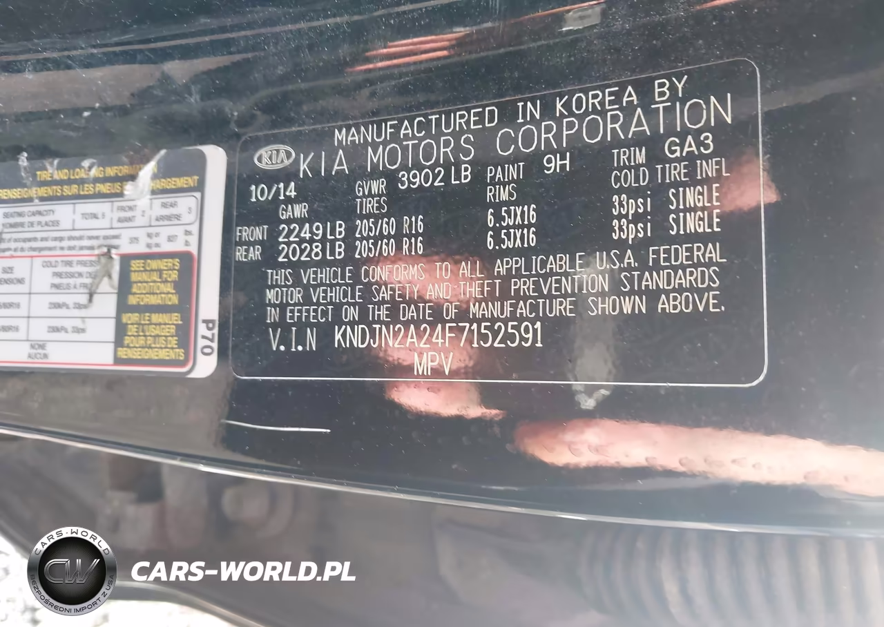 2015 Kia Soul VIN:KNDJN2A24F7152591 - 9