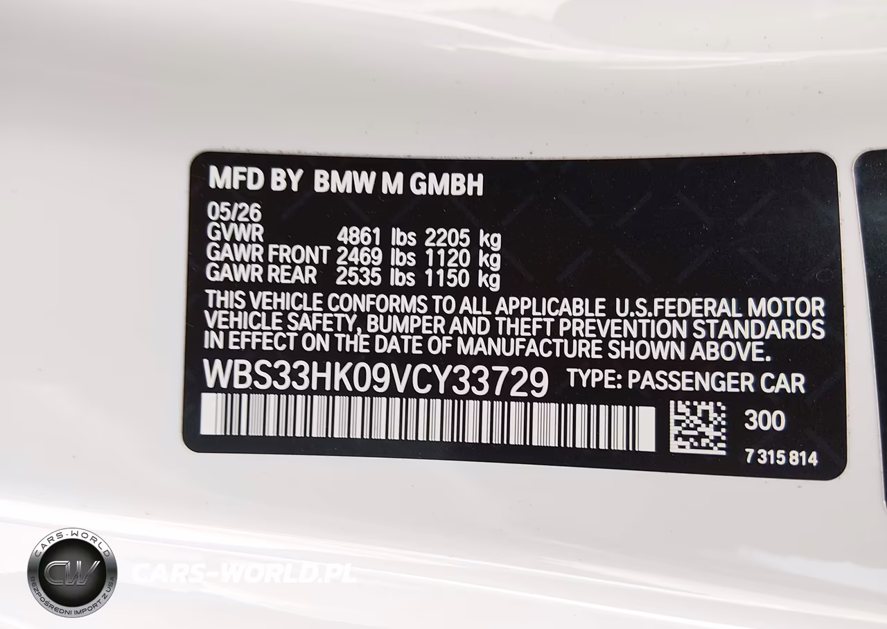 2026 BMW M4 Competition VIN:WBS33HK09VCY33729 - 9