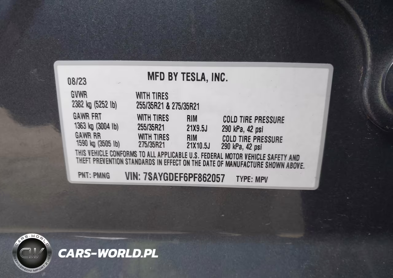 2023 Tesla Model Y Performance Dual Motor All-Wheel Drive VIN:7SAYGDEF6PF862057 - 9