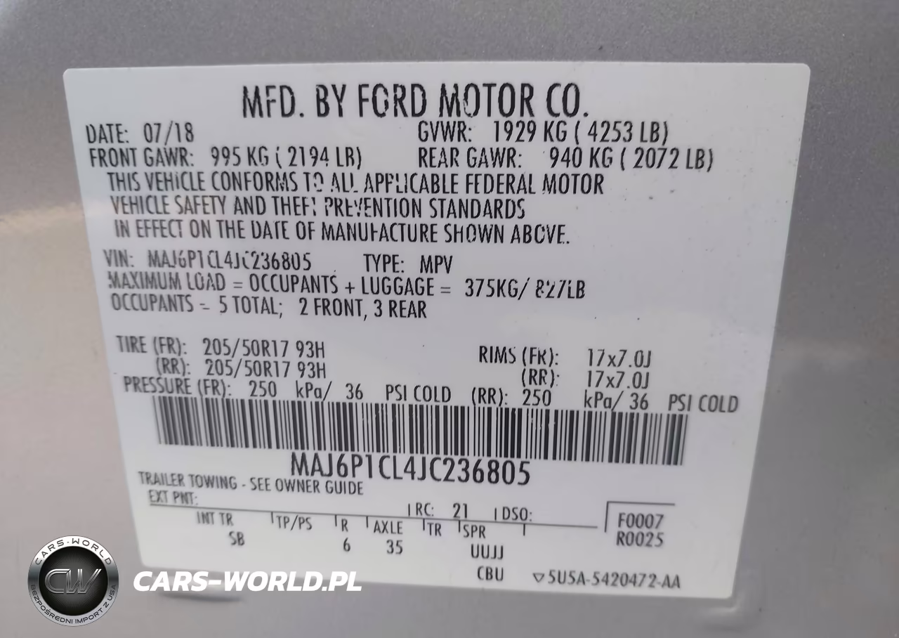 2018 Ford Ecosport Ses VIN:MAJ6P1CL4JC236805 - 9