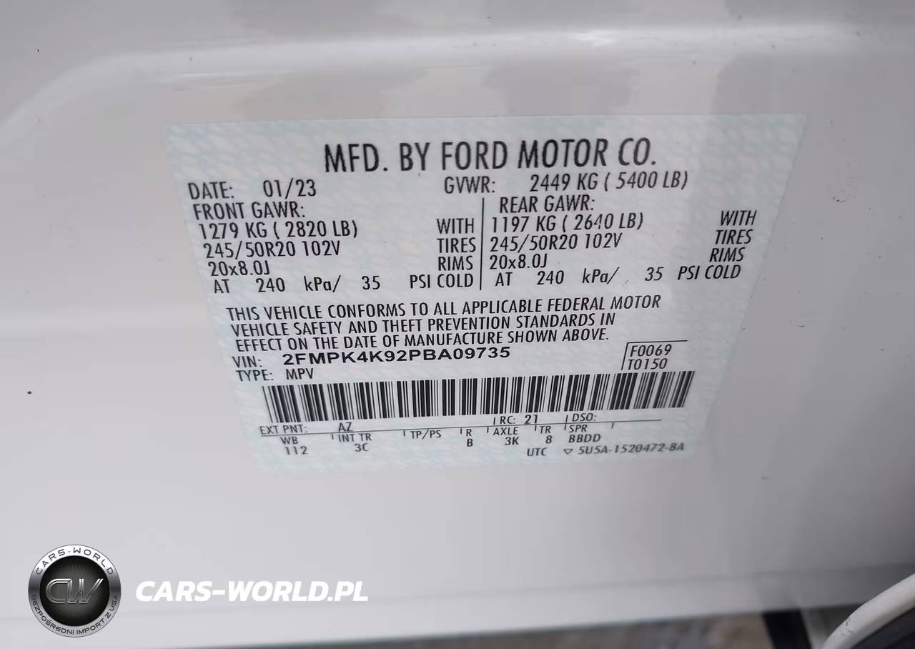 2023 Ford Edge Titanium VIN:2FMPK4K92PBA09735 - 9