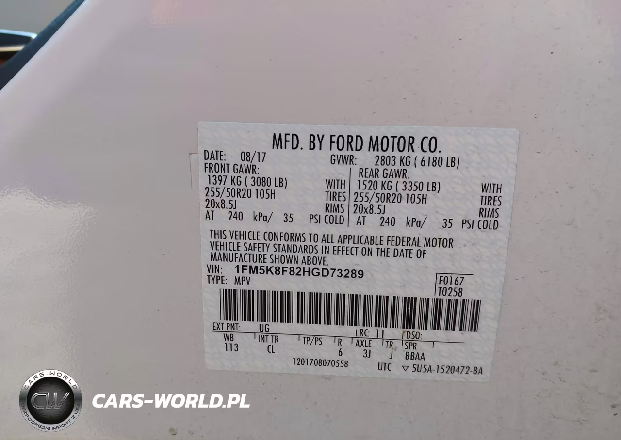 2017 Ford Explorer Limited VIN:1FM5K8F82HGD73289 - 9