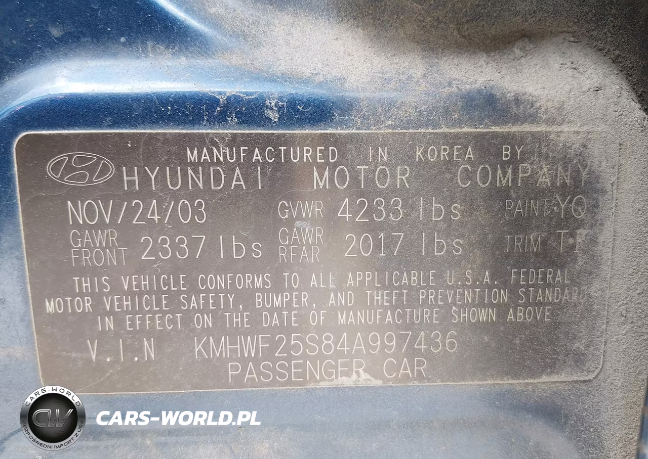 2004 Hyundai Sonata VIN:KMHWF25S84A997436 - 9