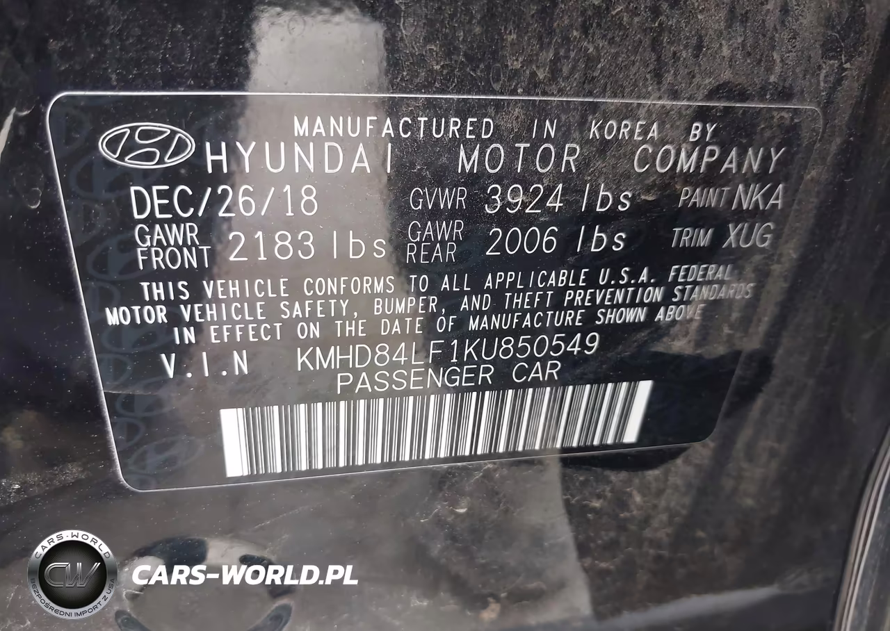 2019 Hyundai Elantra Value Edition VIN:KMHD84LF1KU850549 - 9