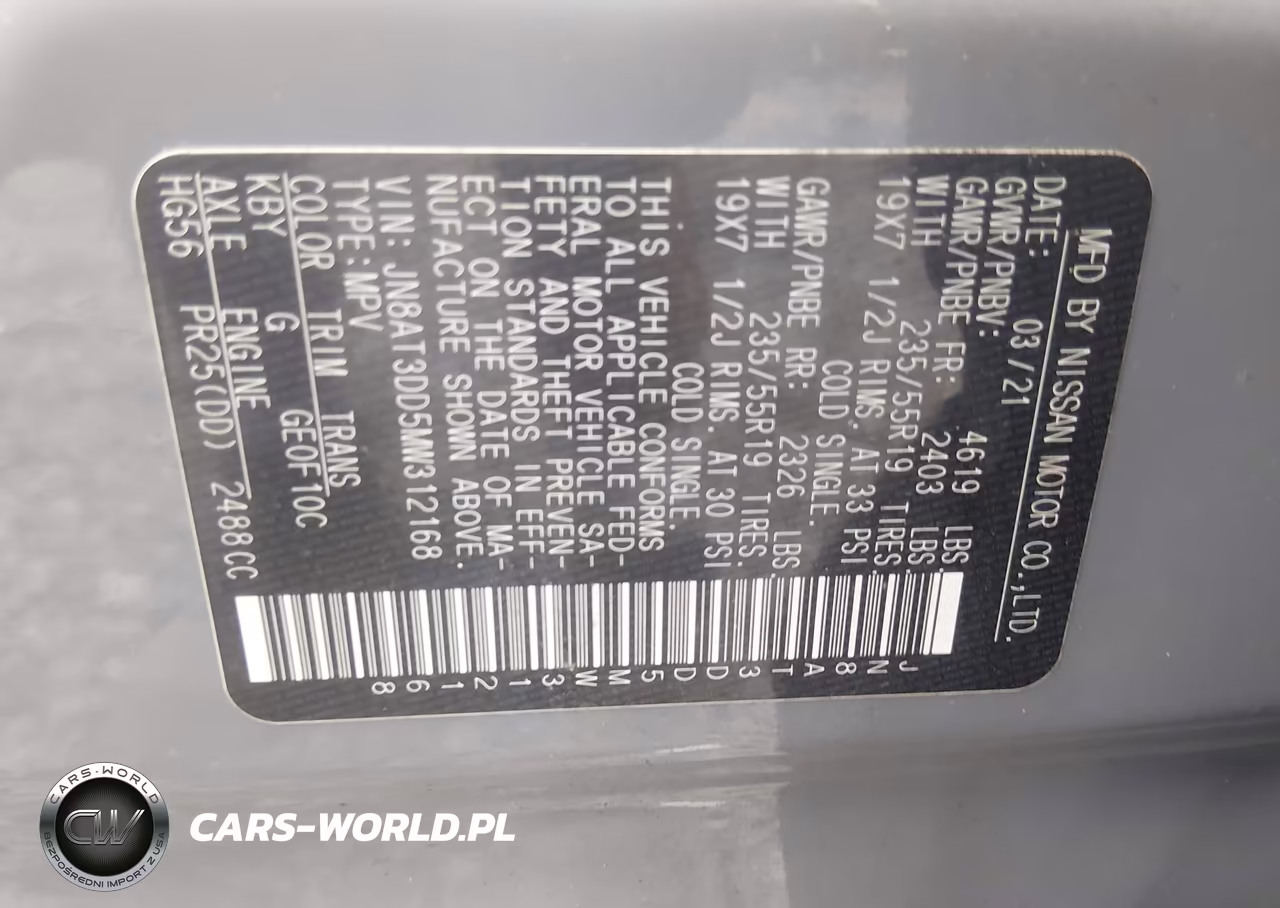 2021 Nissan Rogue Platinum Intelligent Awd VIN:JN8AT3DD5MW312168 - 9