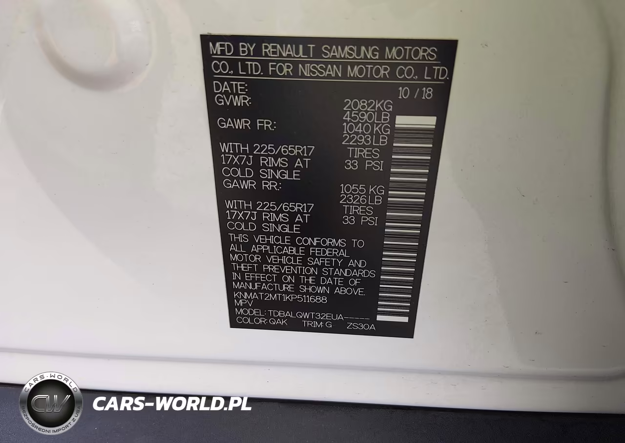 2019 Nissan Rogue Sv VIN:KNMAT2MT1KP511688 - 9