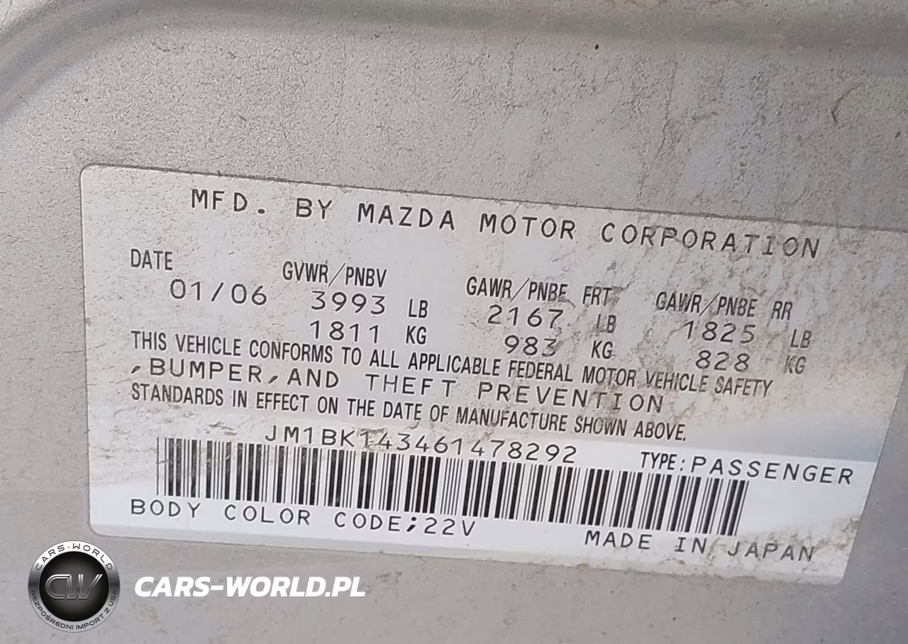 2006 Mazda Mazda3 S VIN:JM1BK143461478292 - 9