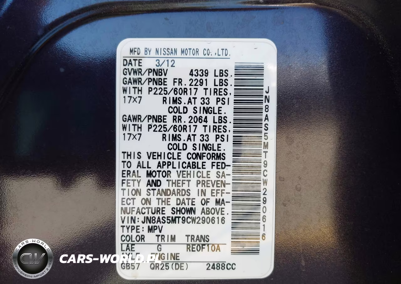 2012 Nissan Rogue Sv VIN:JN8AS5MT9CW290616 - 9