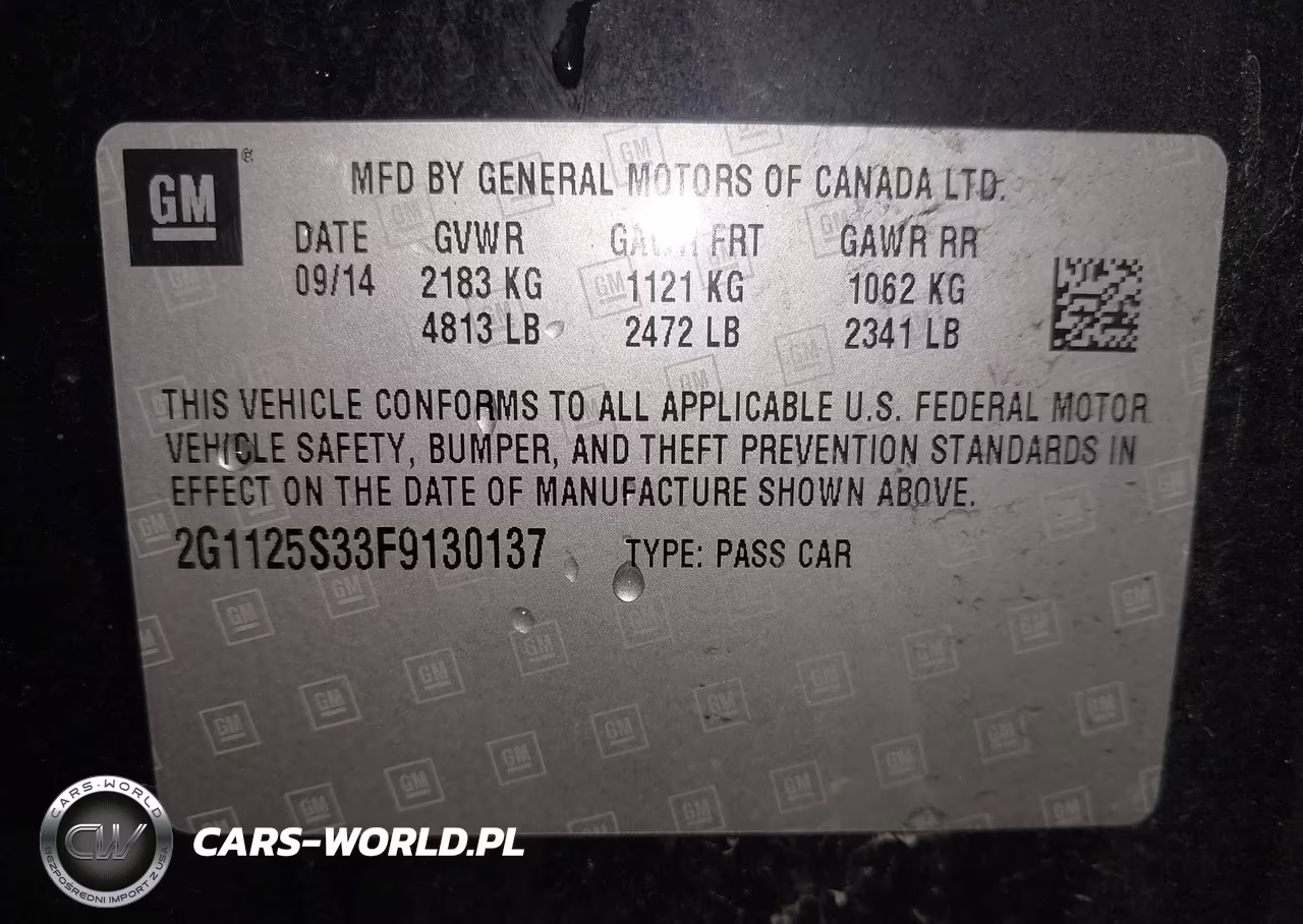 2015 Chevrolet Impala 2Lt VIN:2G1125S33F9130137 - 9