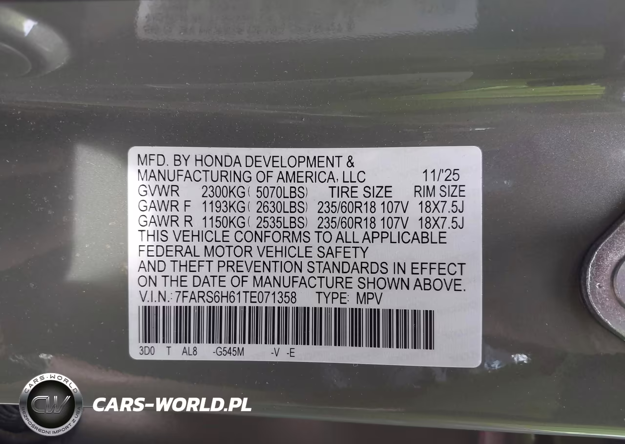 2026 Honda Cr-V Hybrid Awd Trailsport VIN:7FARS6H61TE071358 - 9