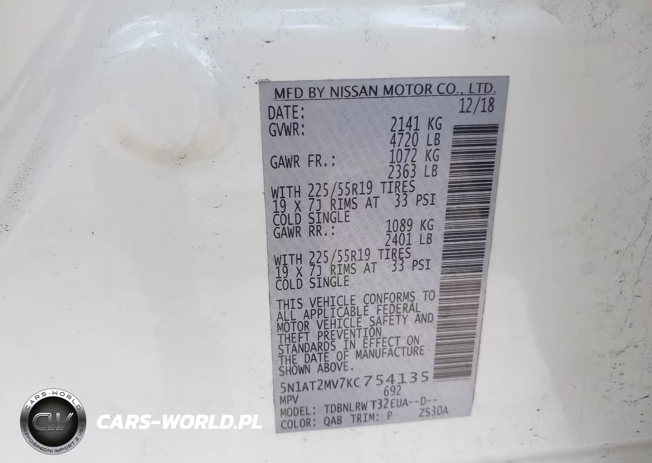 2019 Nissan Rogue Sl VIN:5N1AT2MV7KC754135 - 9