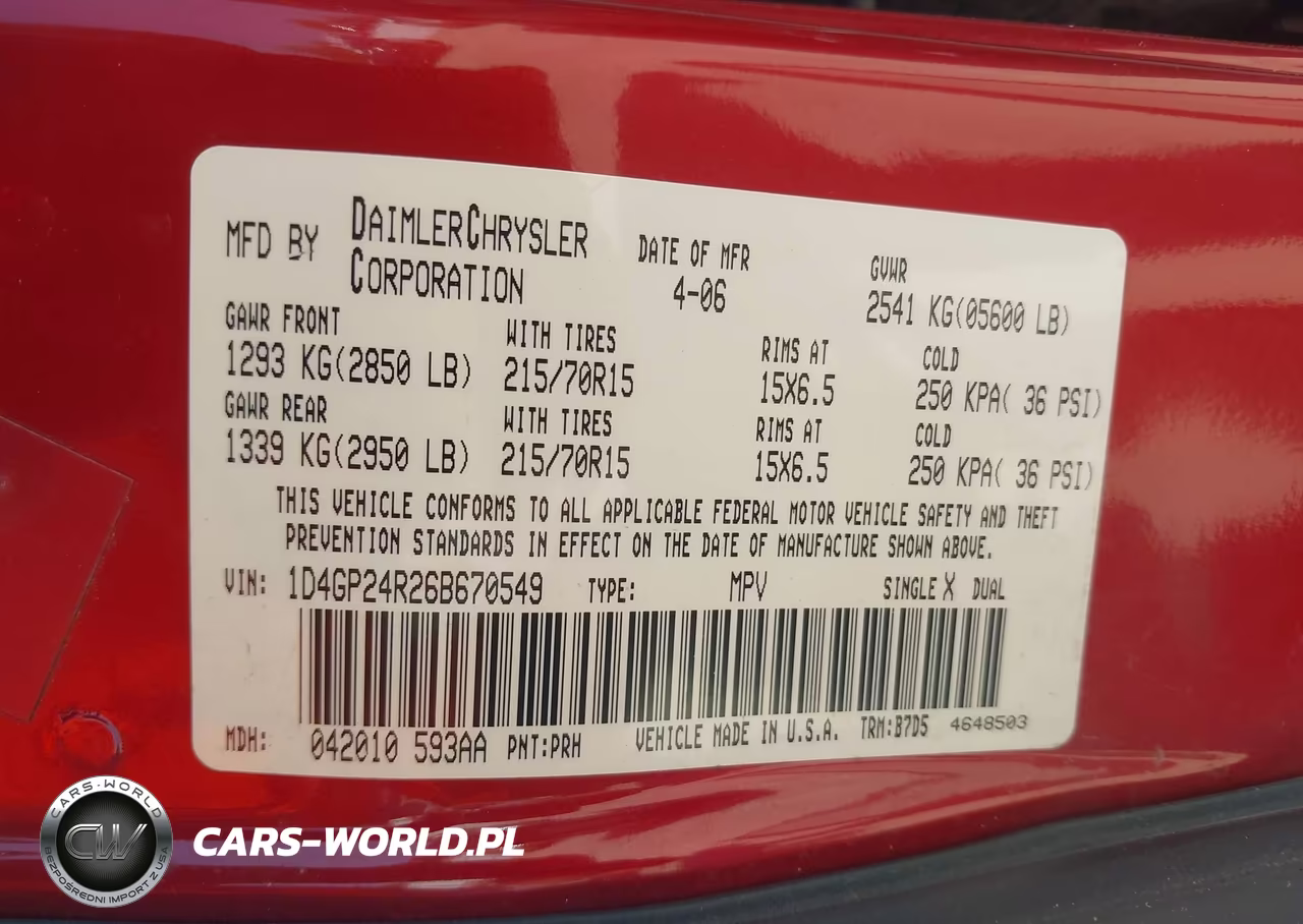 2006 Dodge Grand Caravan Se VIN:1D4GP24R26B670549 - 9